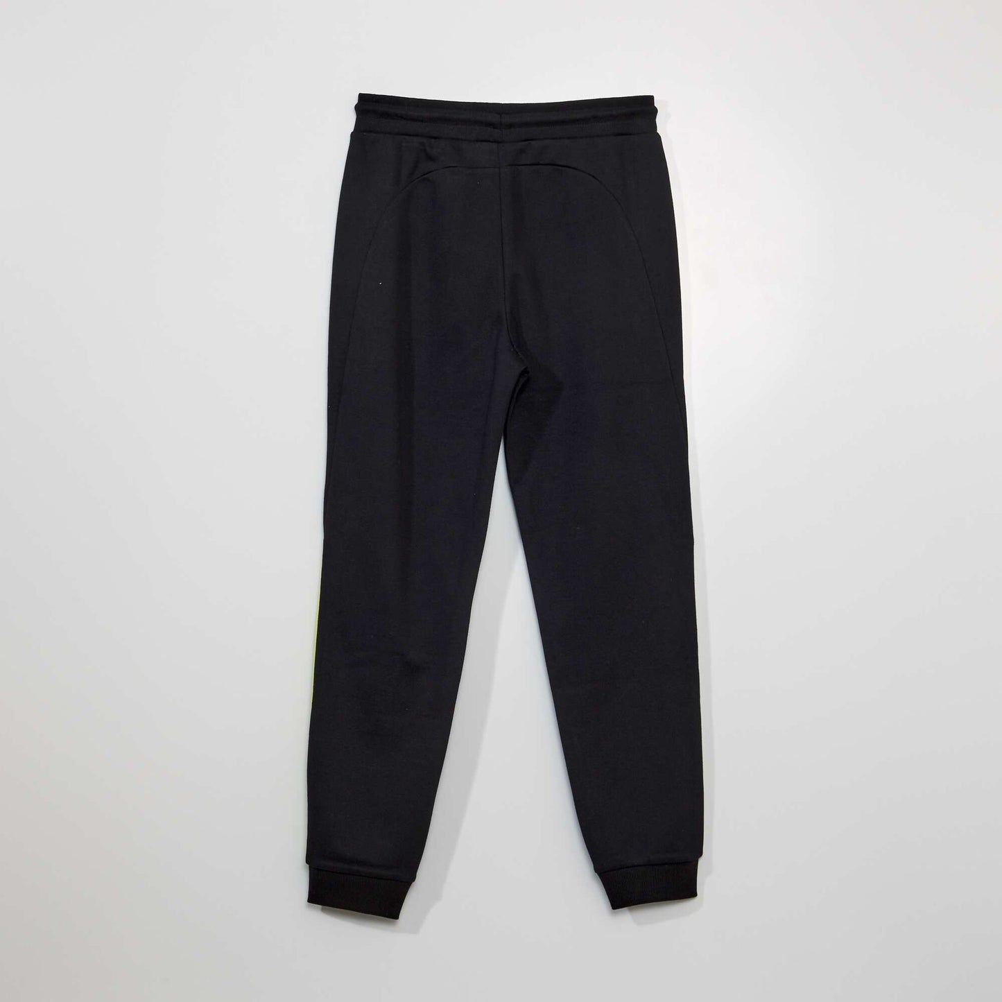 Piqué knit joggers black