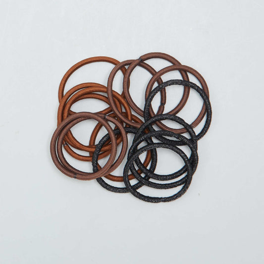 Pack of 15 hairbands BROWN