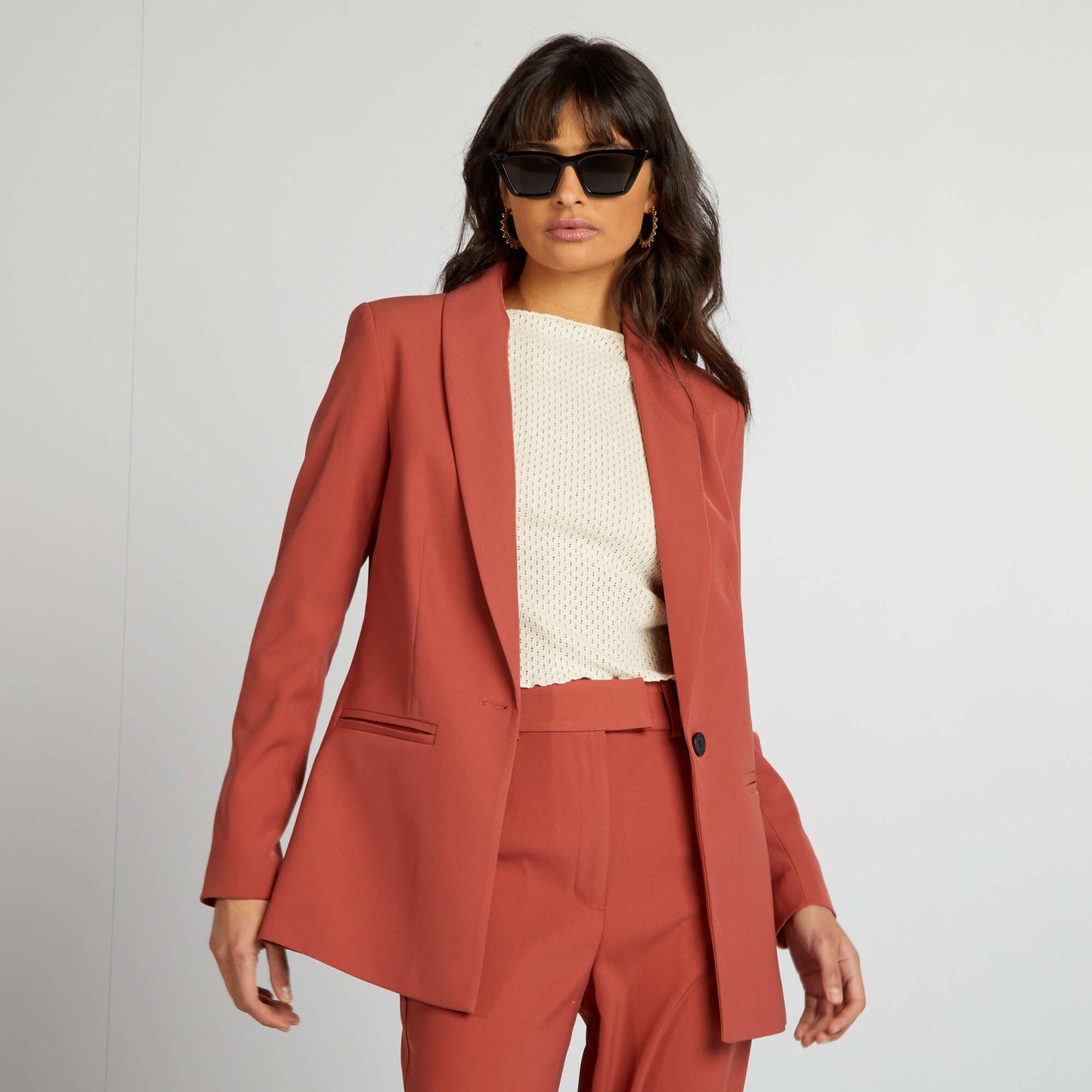 Fitted tailored jacket RED