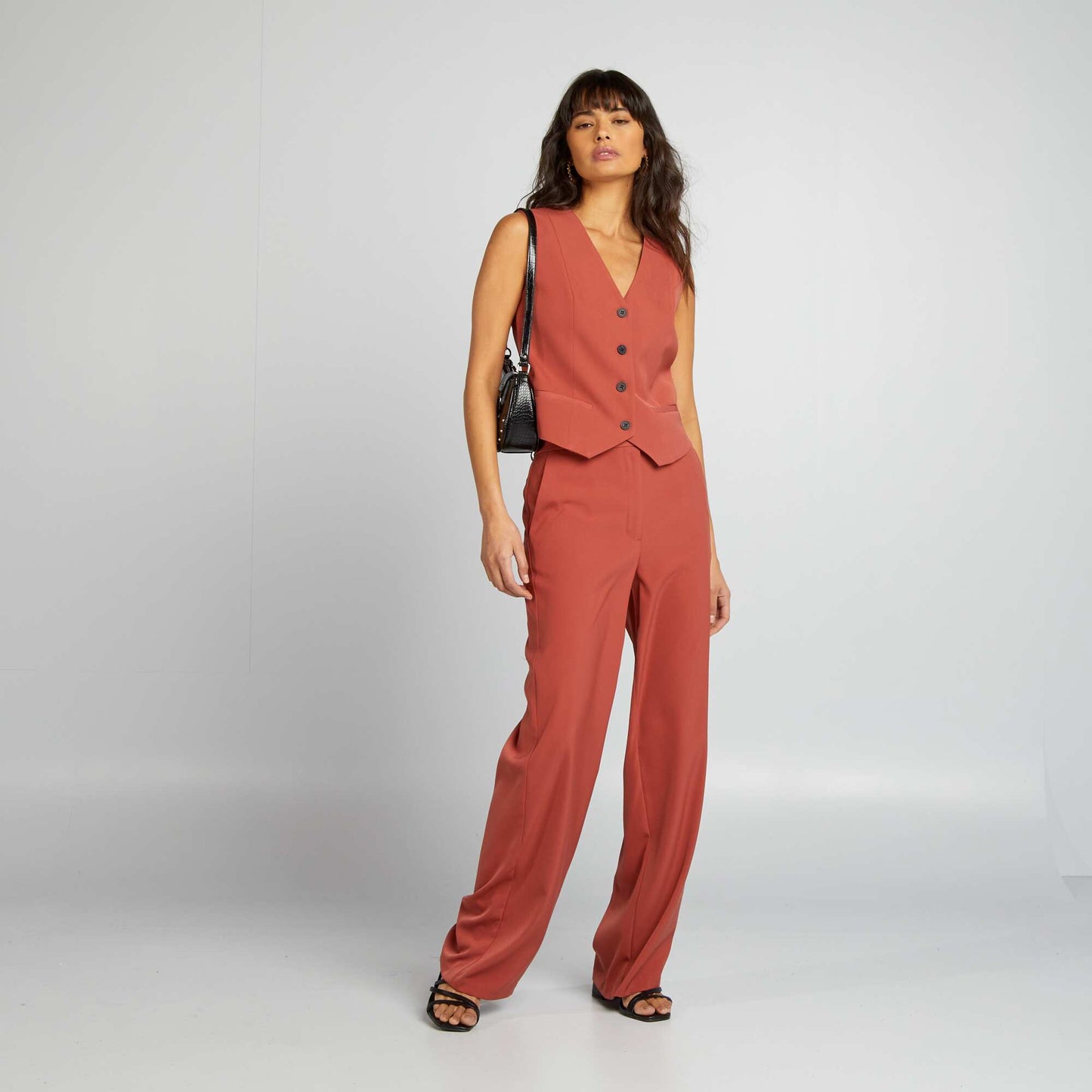 Flowing tailored trousers RED