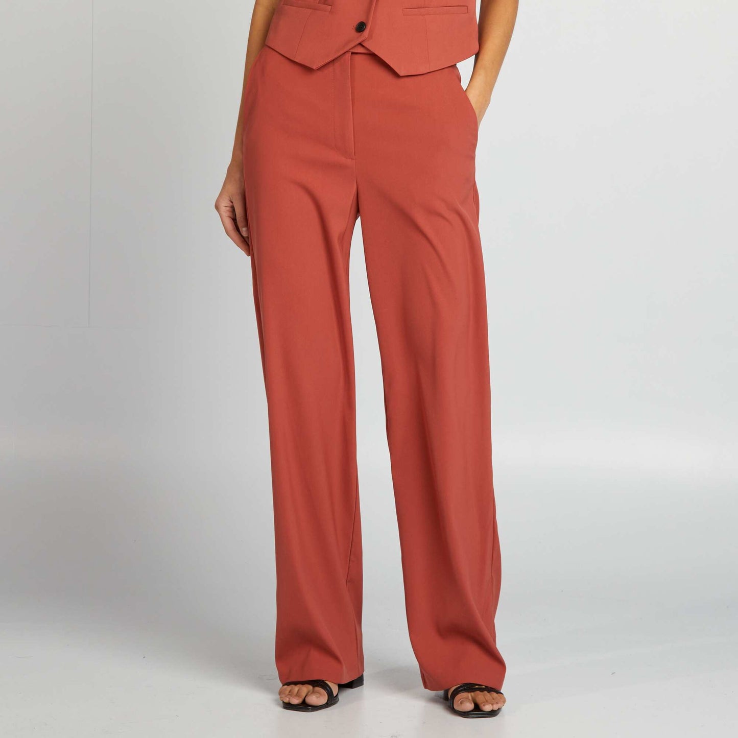 Flowing tailored trousers RED