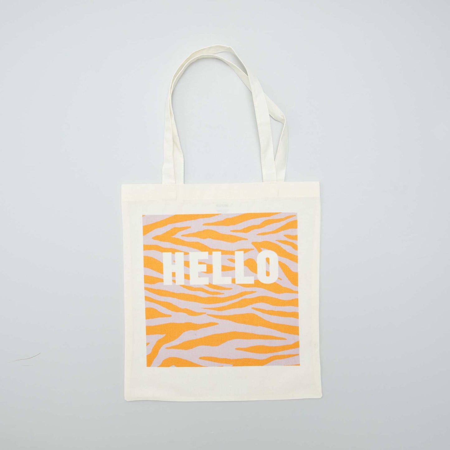 Tote bag with lettering BEIGE