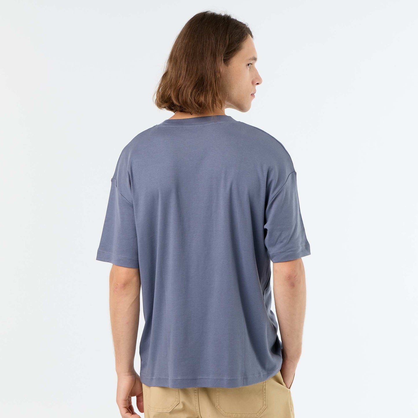Round neck cotton T-shirt GREY
