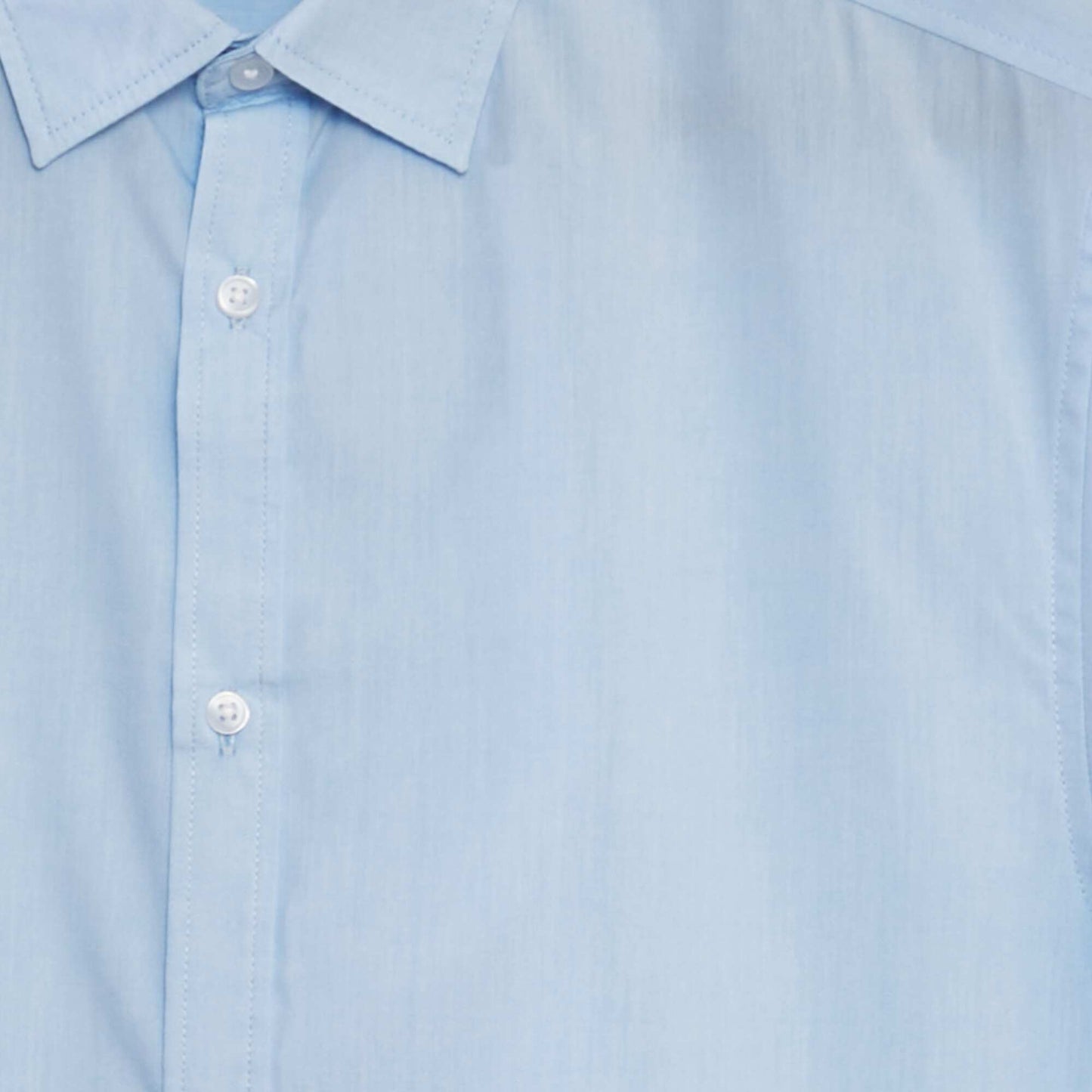 Short-sleeved poplin shirt BLUE