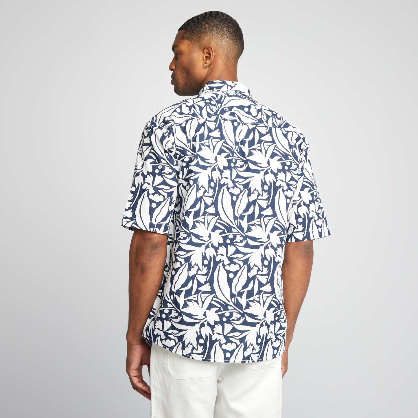 Short-sleeved printed shirt BLUE