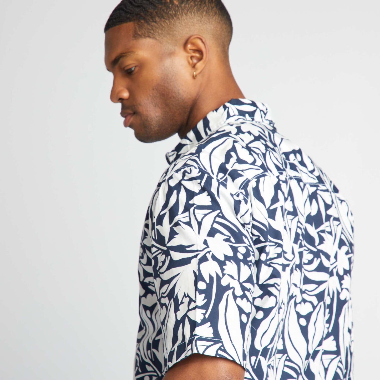 Short-sleeved printed shirt BLUE