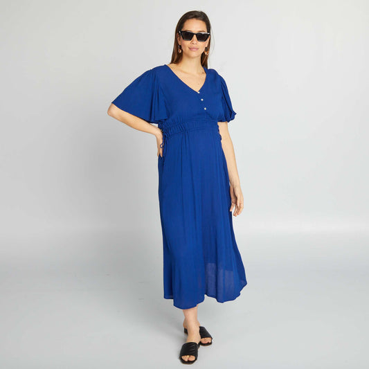 Long maternity dress BLUE