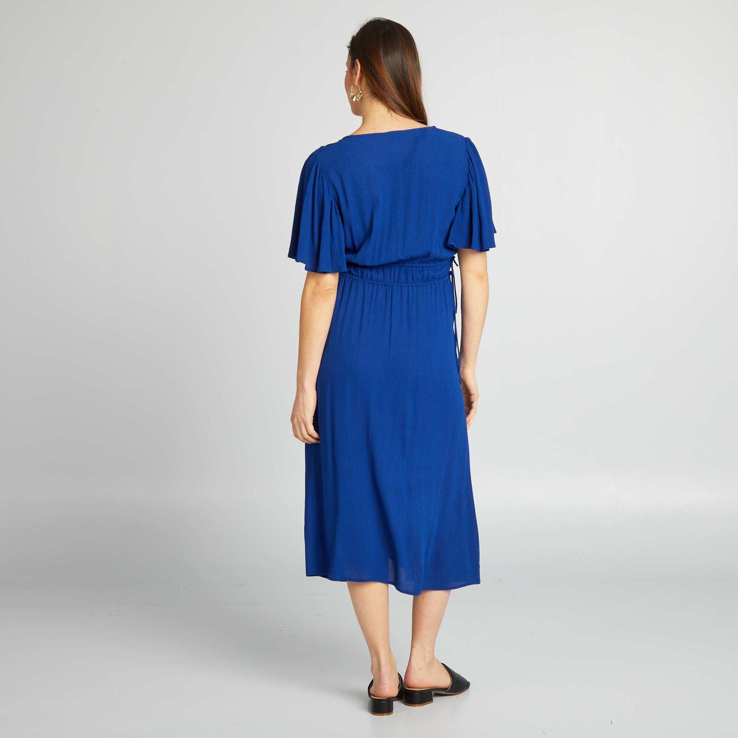 Long maternity dress BLUE