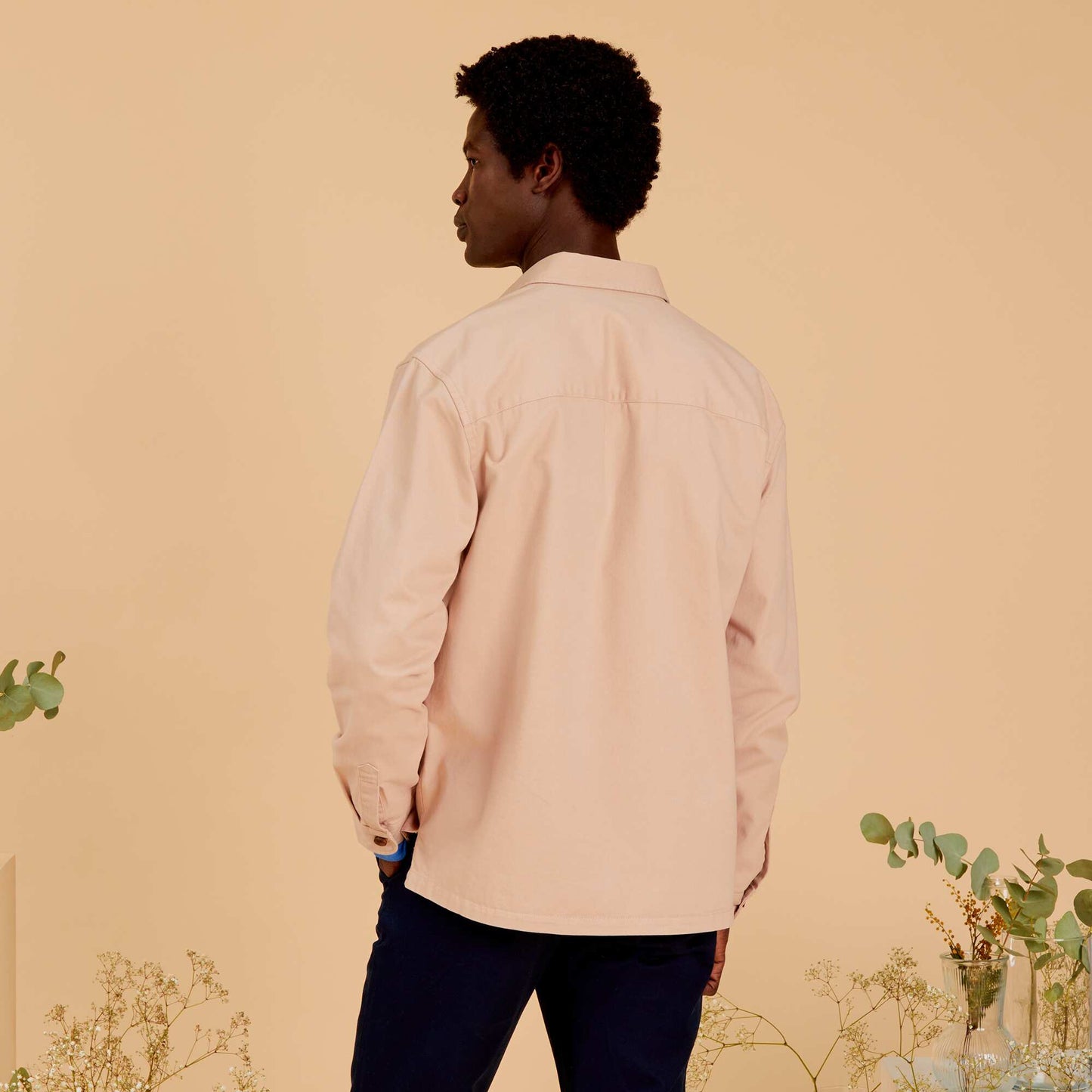 Cotton overshirt PINK