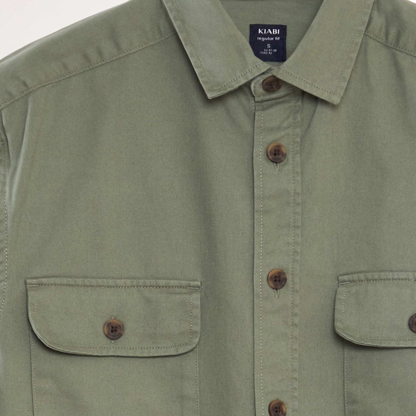 Cotton overshirt KHAKI