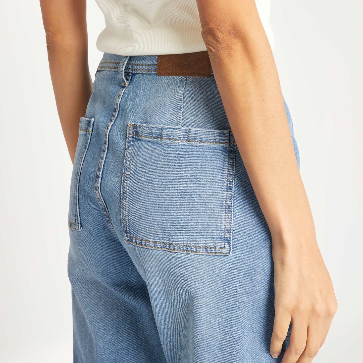 High-waist wide-leg jeans BLUE