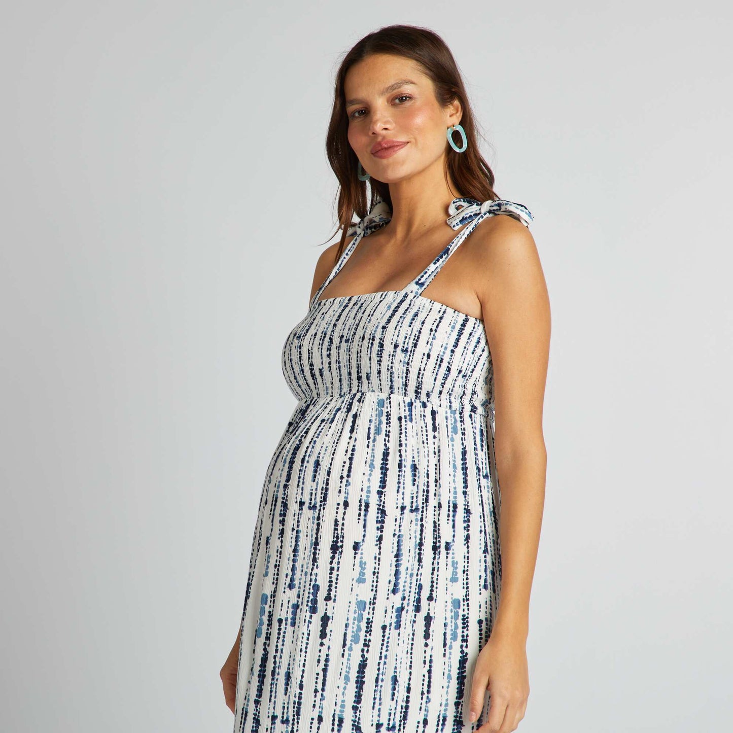 Maternity maxi dress WHITE