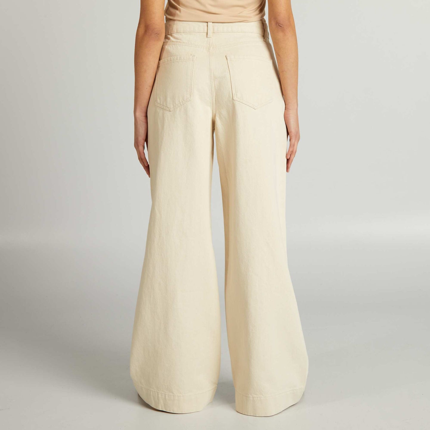 Wide-leg jeans BEIGE