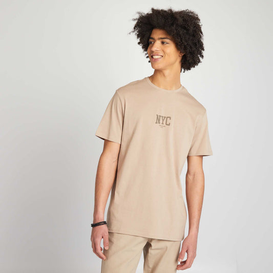 Round-neck jersey T-shirt GREY