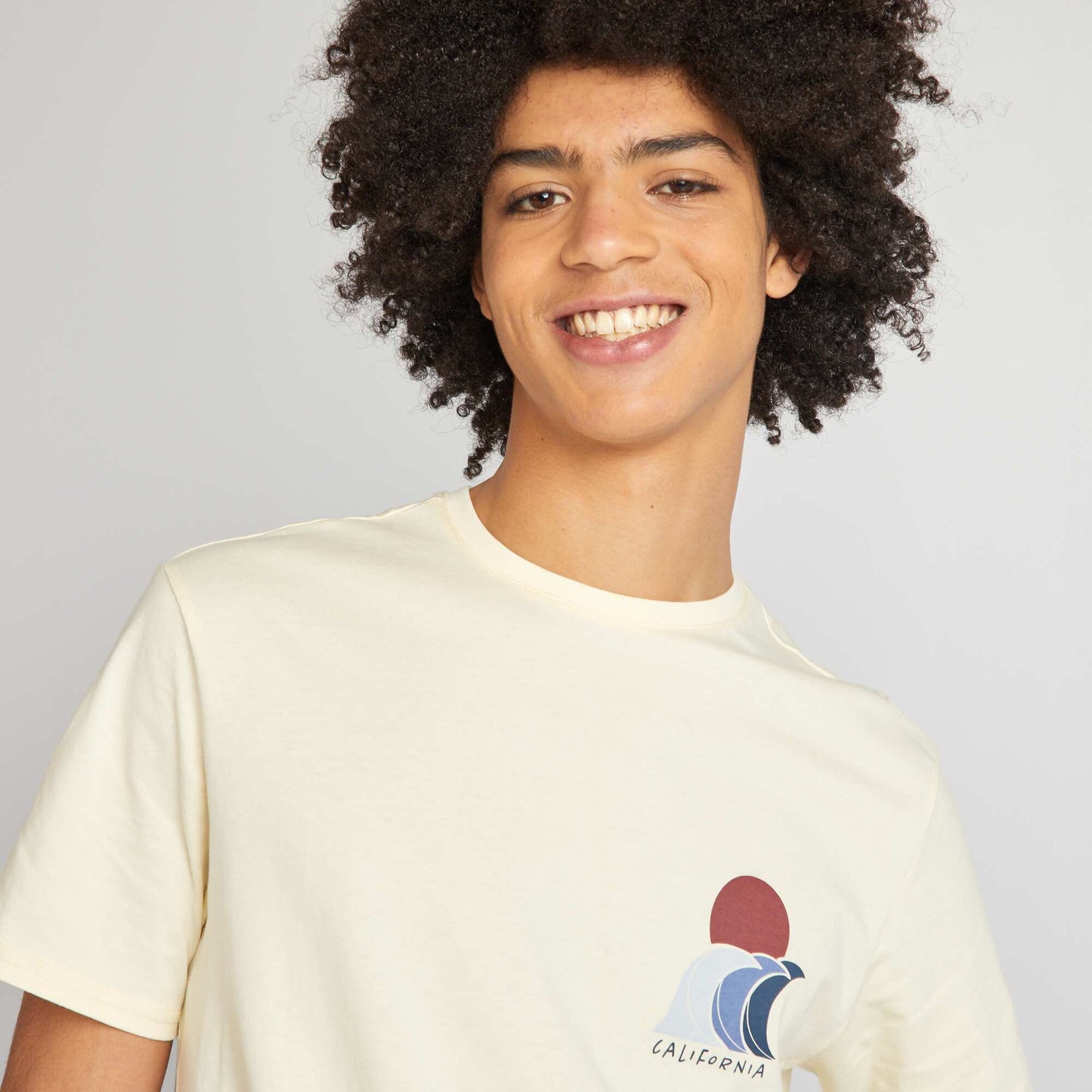 Round-neck jersey T-shirt WHITE