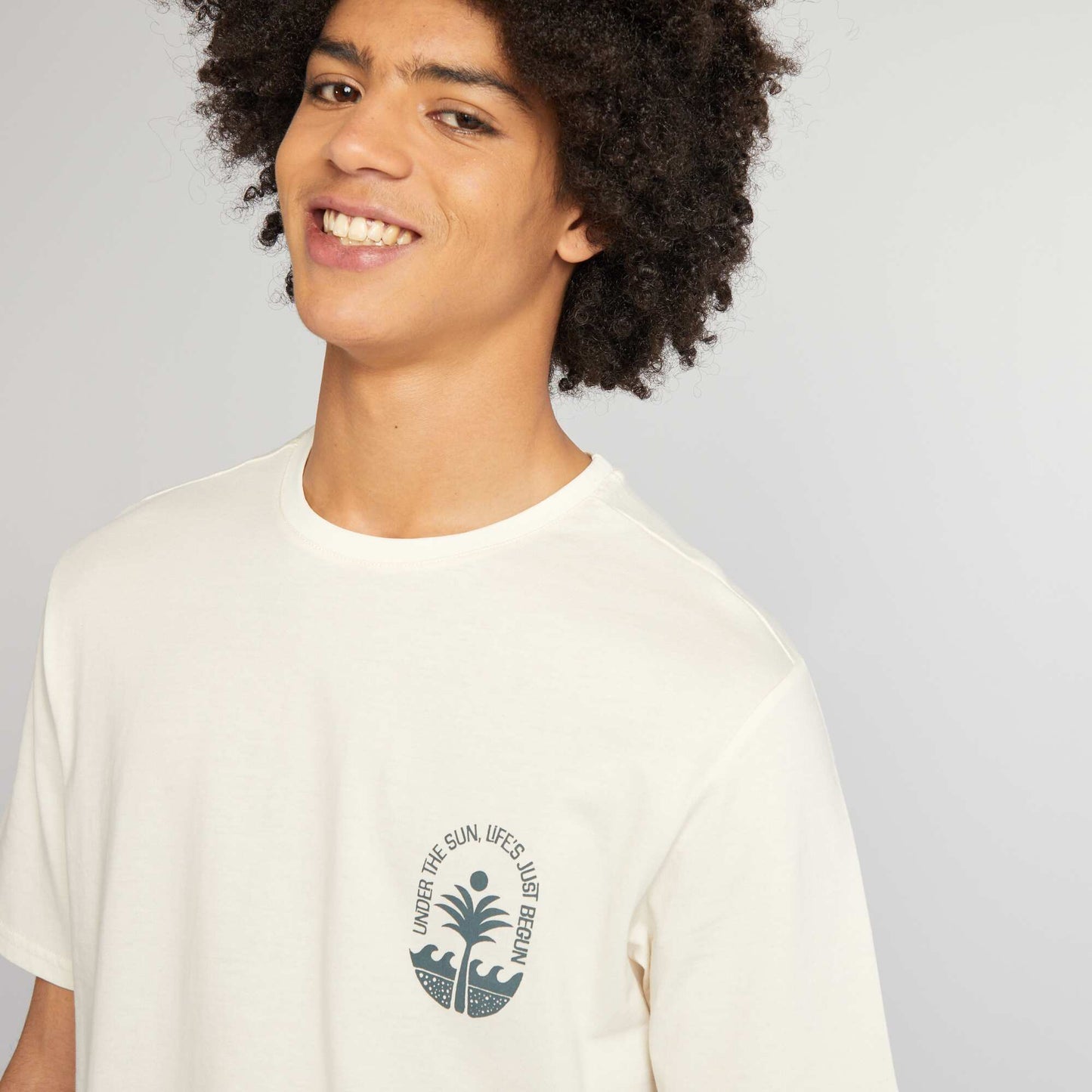 Round-neck jersey T-shirt WHITE