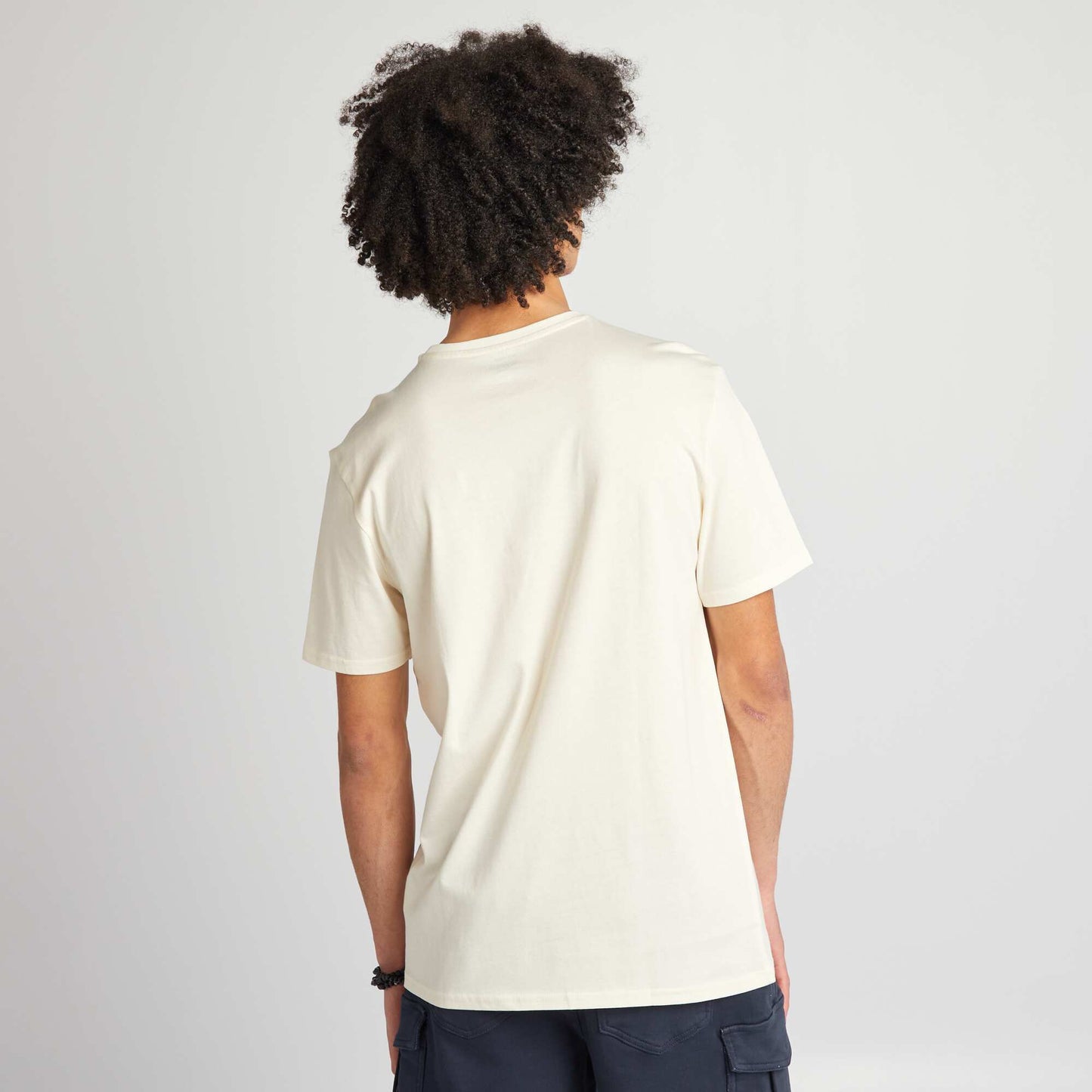 Round-neck jersey T-shirt WHITE