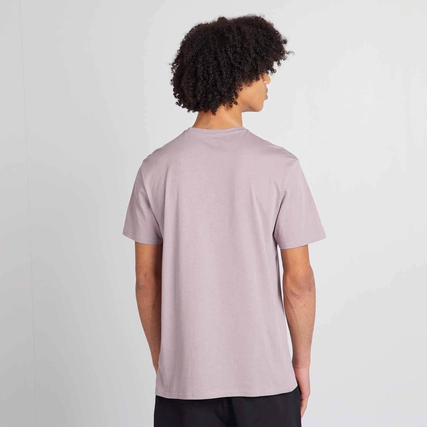 Round-neck jersey T-shirt PURPLE