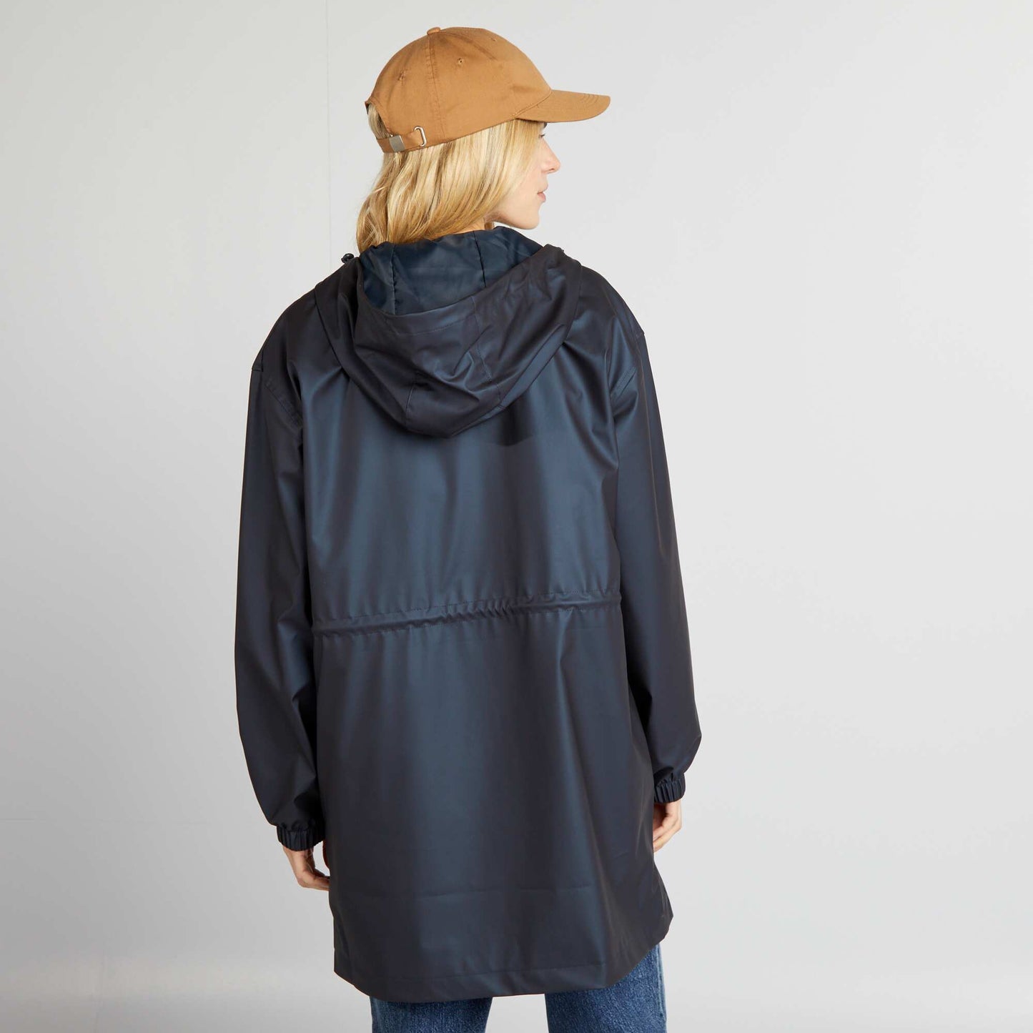 Showerproof loose-fitting jacket BLACK