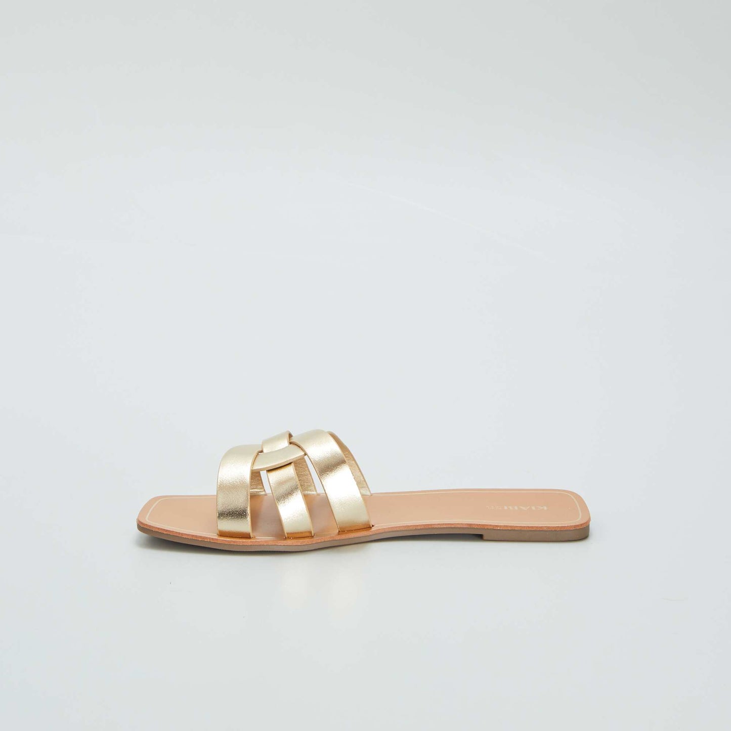 Sandals with crossover straps YELLOW