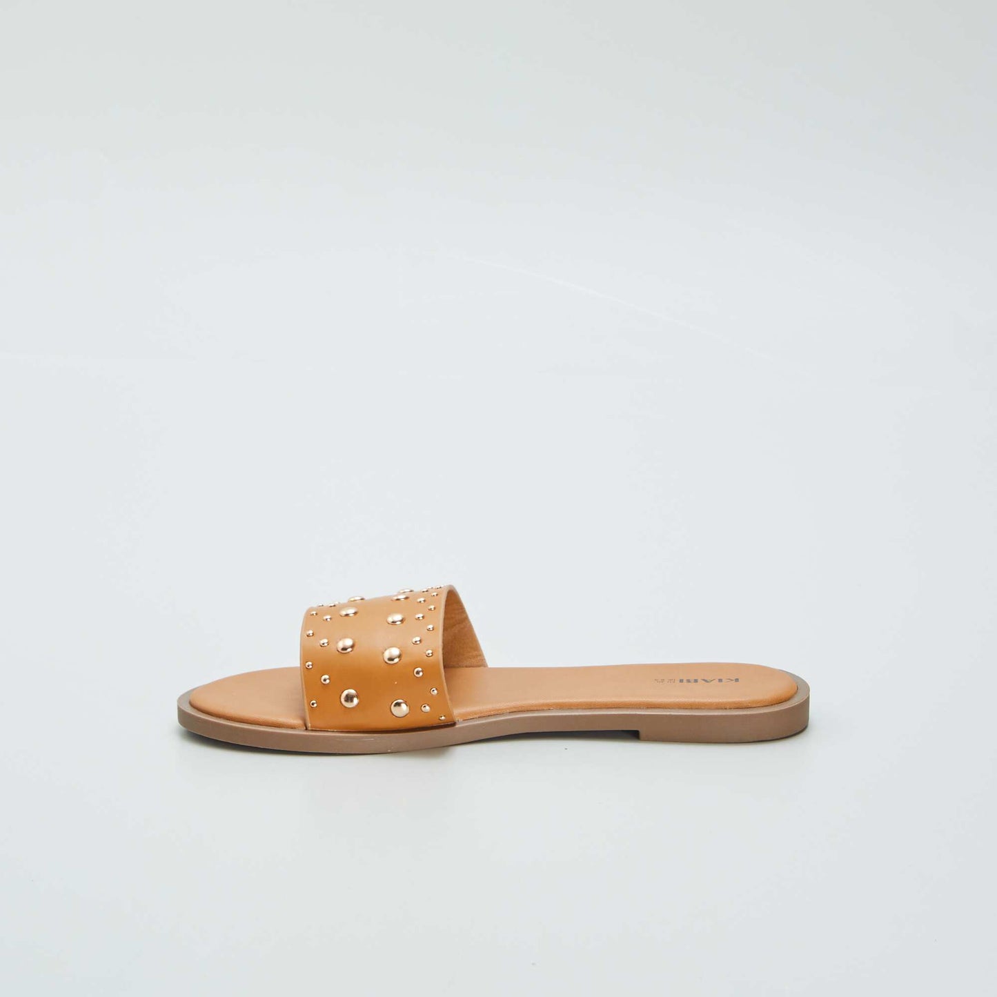 Studded flat mules BROWN