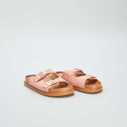 Sandals with double straps PINK