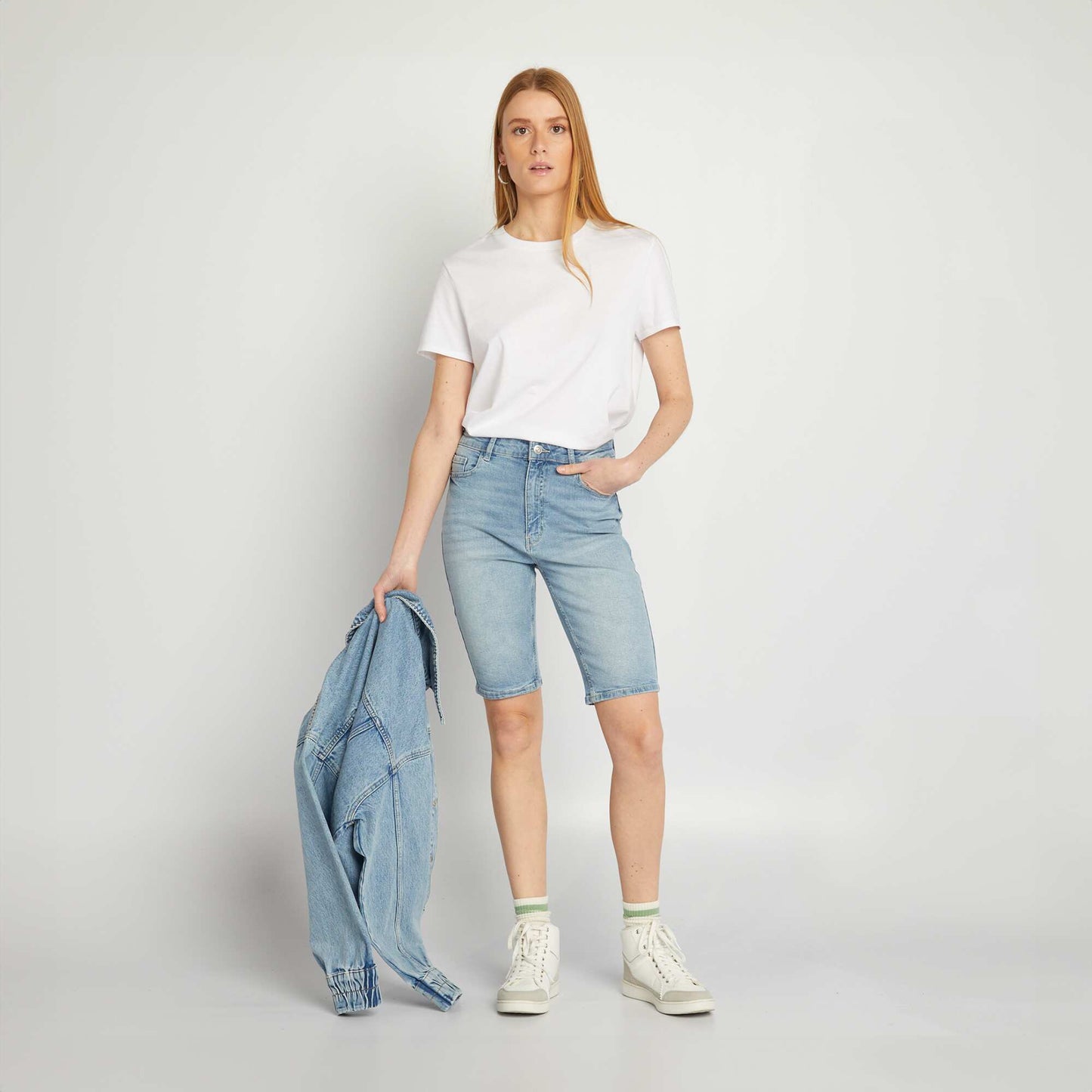 Denim Bermuda shorts BLUE