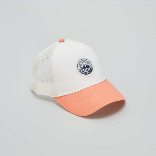 Dual fabric 'amour' cap ORANGE