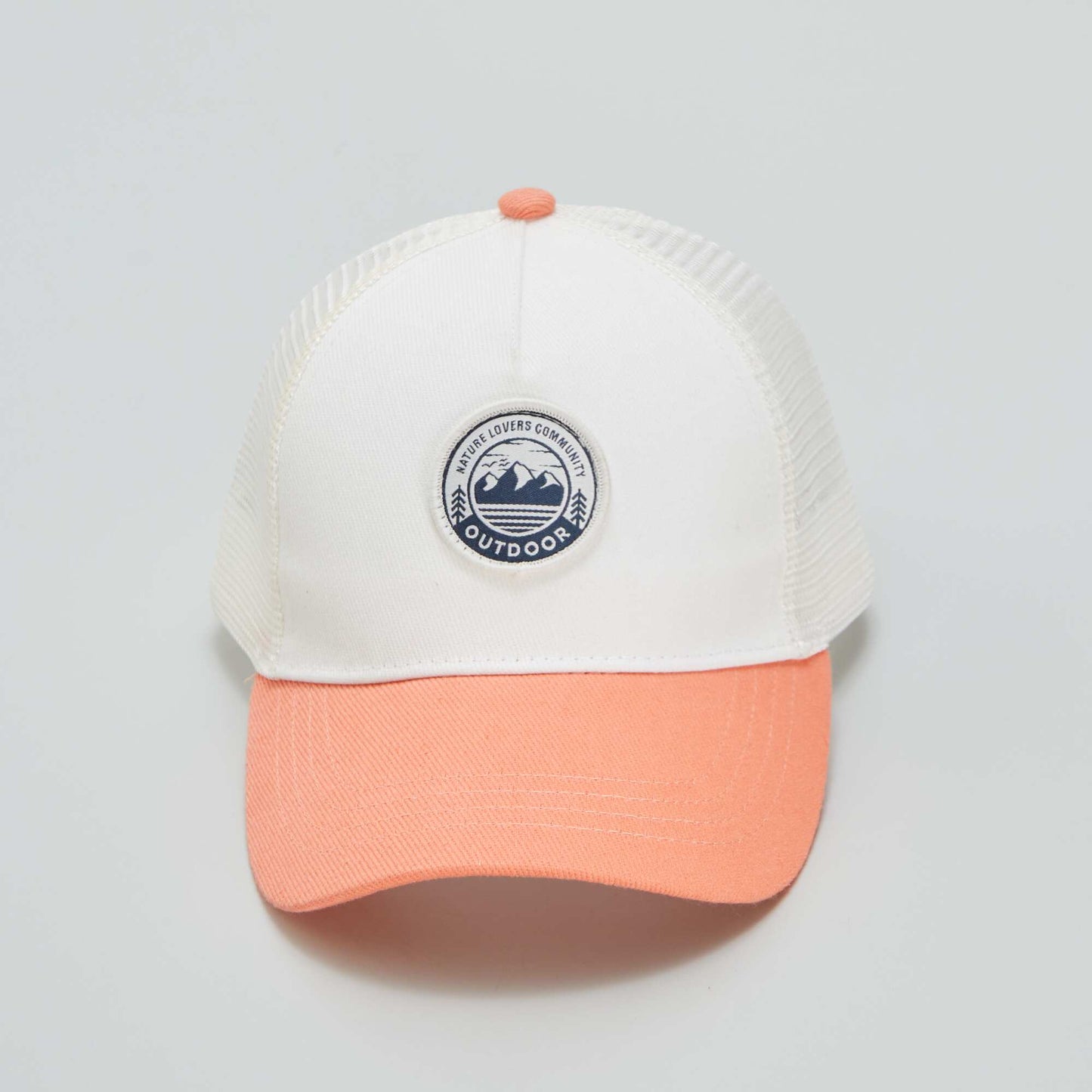 Dual fabric 'amour' cap ORANGE