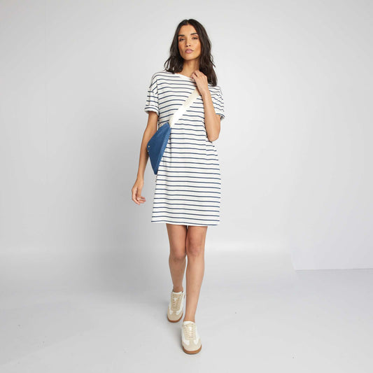 T-shirt dress WHITE