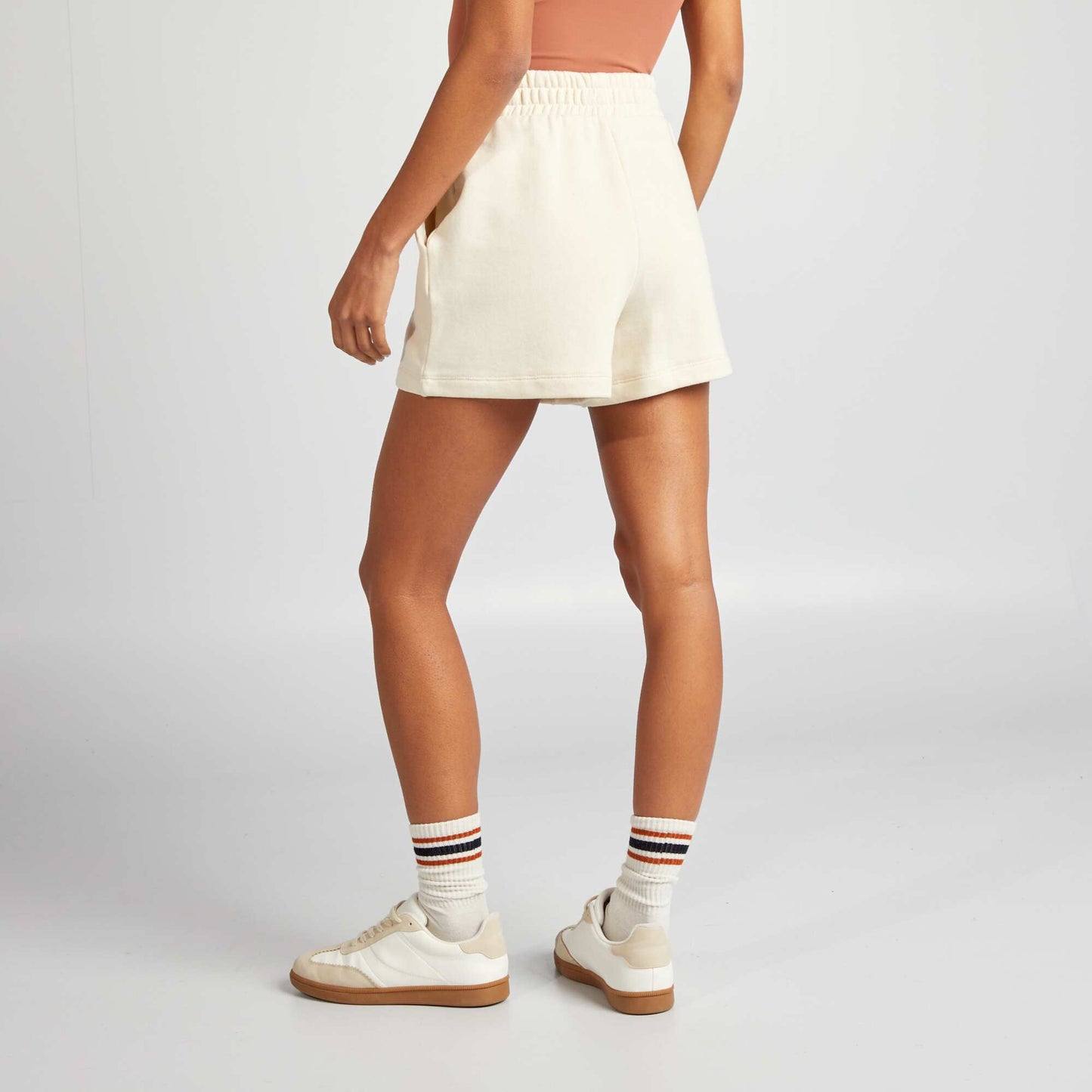 Short French terry shorts WHITE