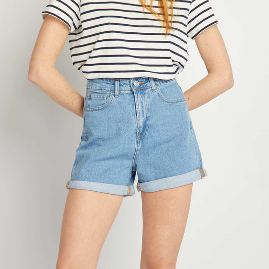 Denim shorts BLUE