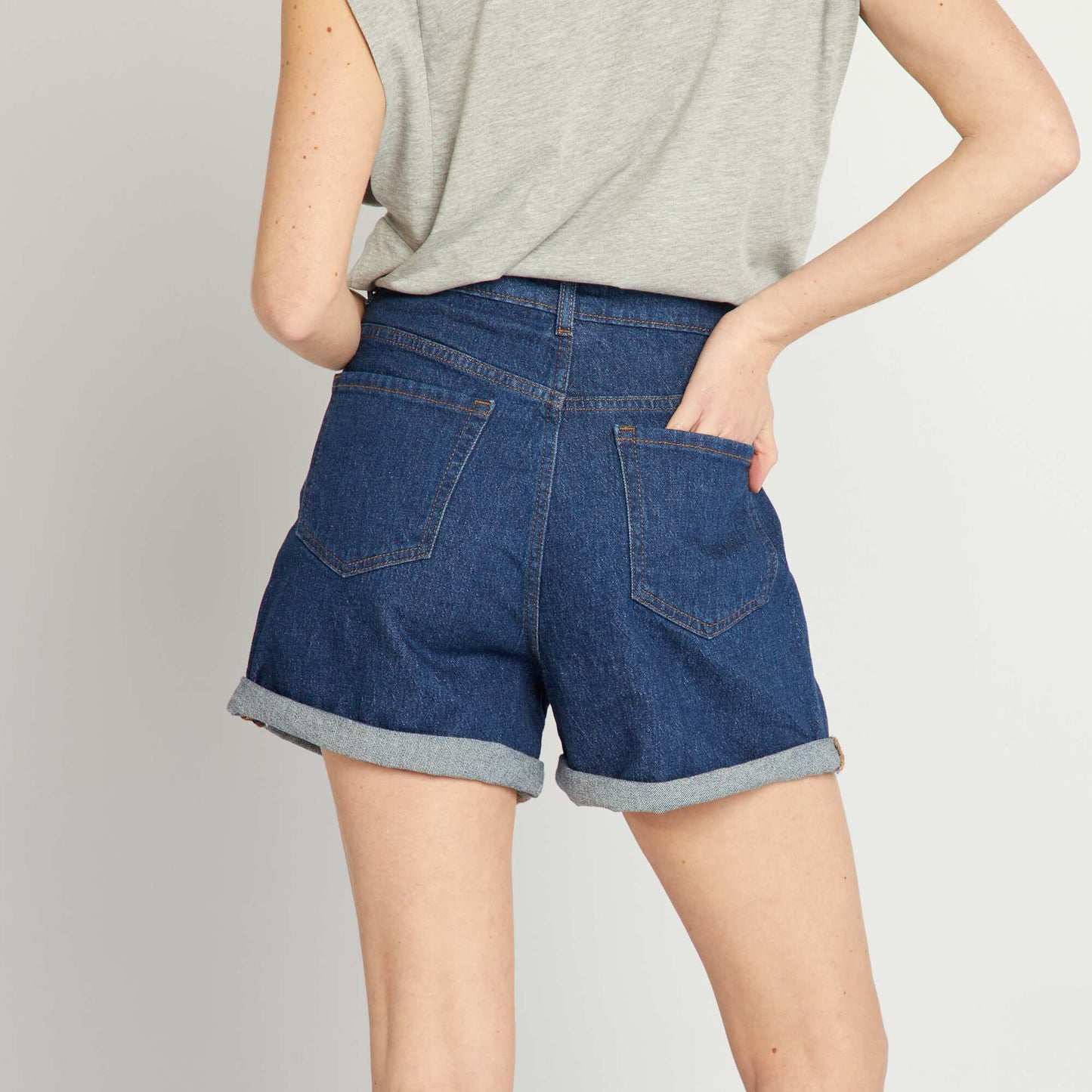 Denim shorts BLUE