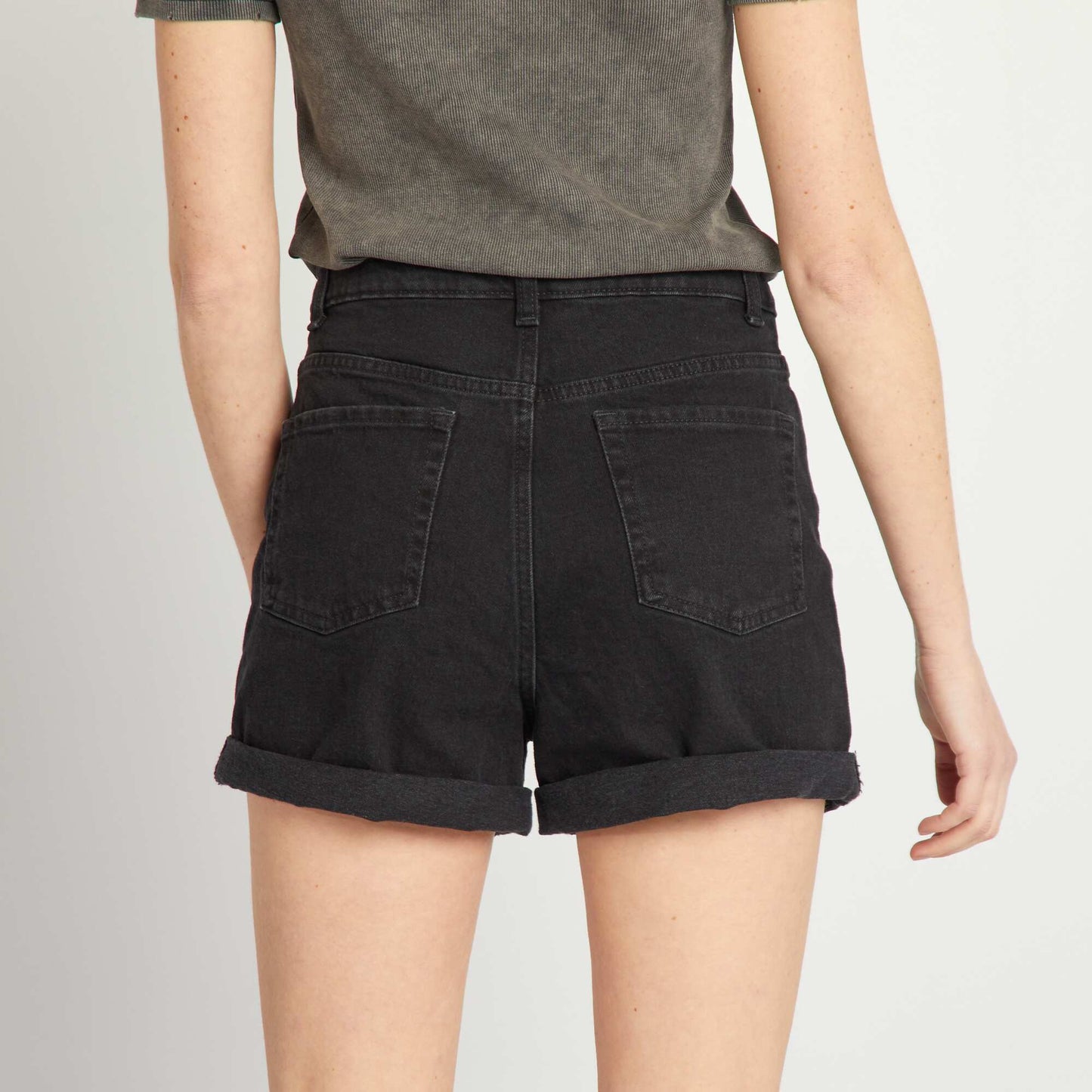 Denim shorts GREY