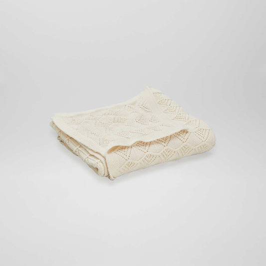 Knitted blanket BEIGE