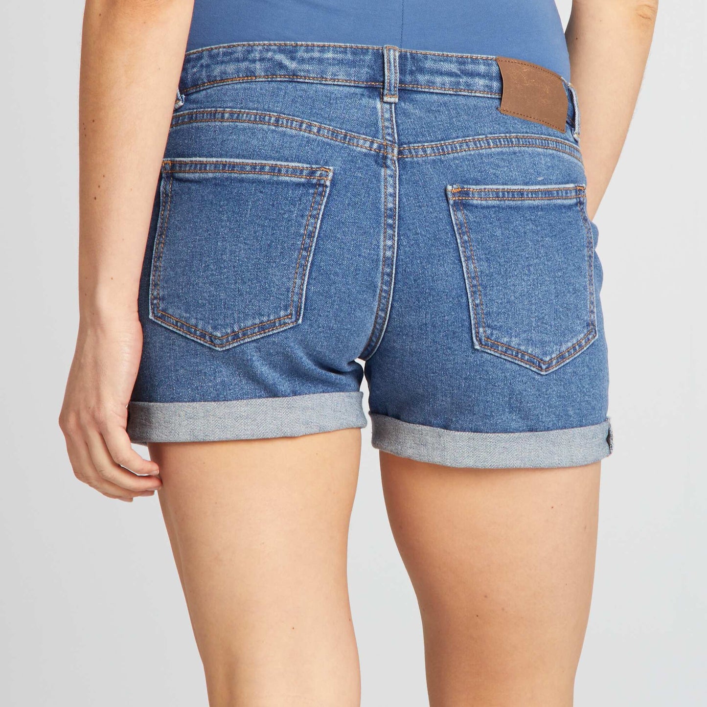 Denim maternity shorts BLUE