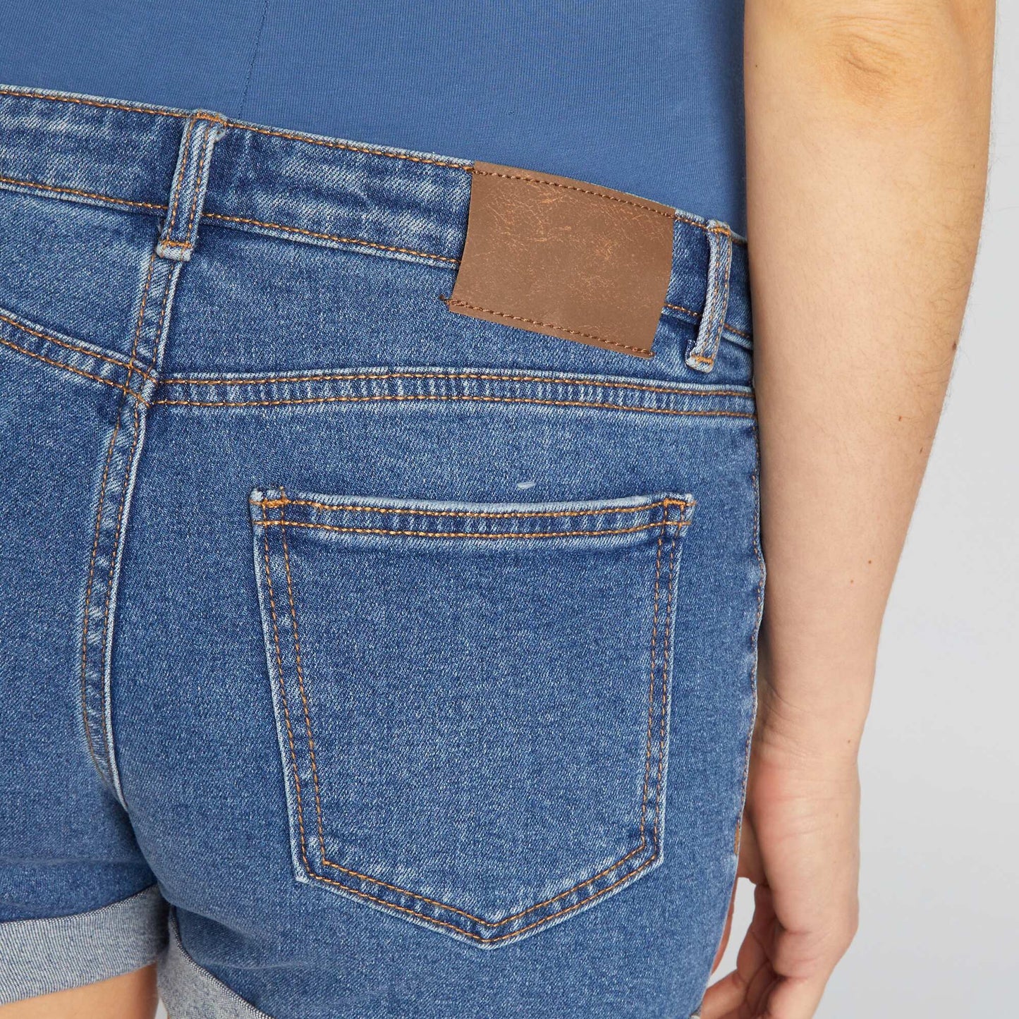 Denim maternity shorts BLUE