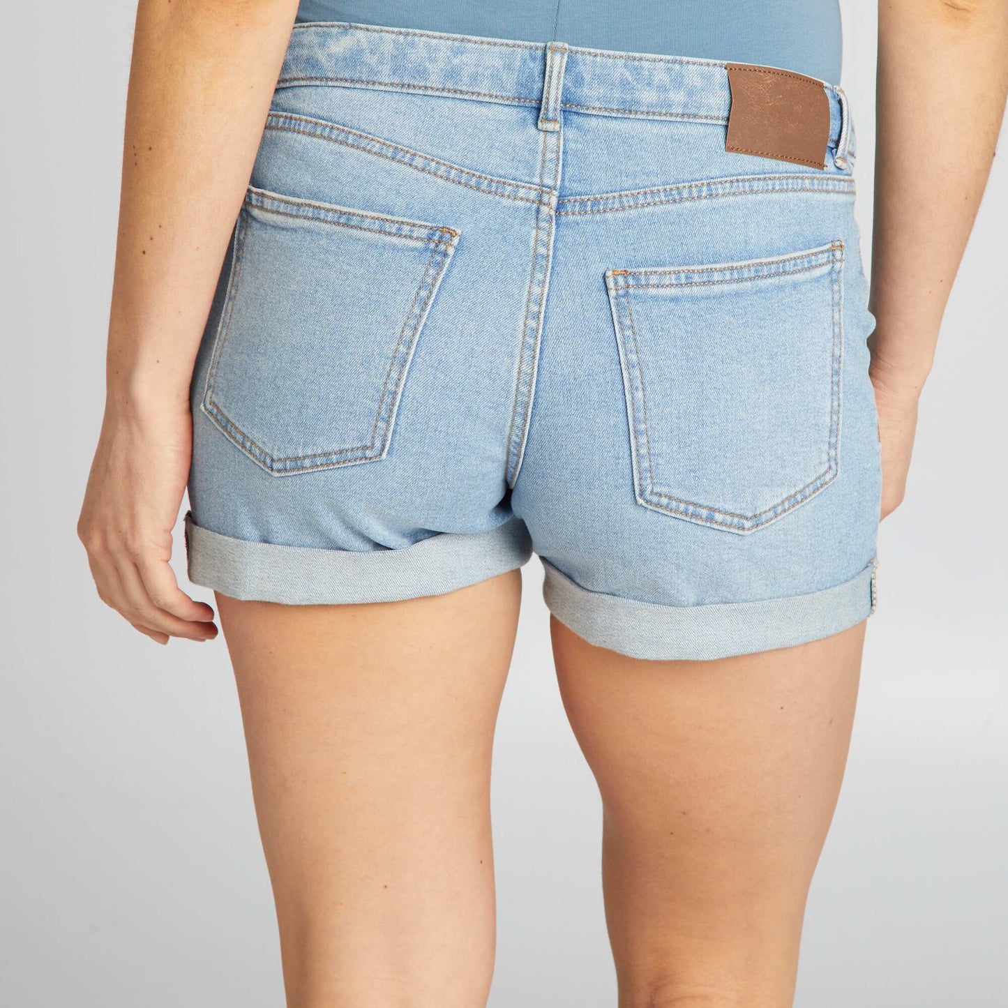 Denim maternity shorts BLUE