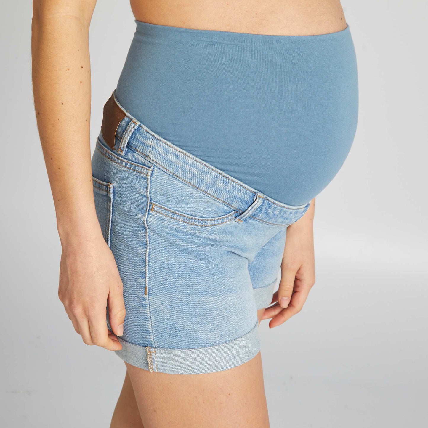 Denim maternity shorts BLUE