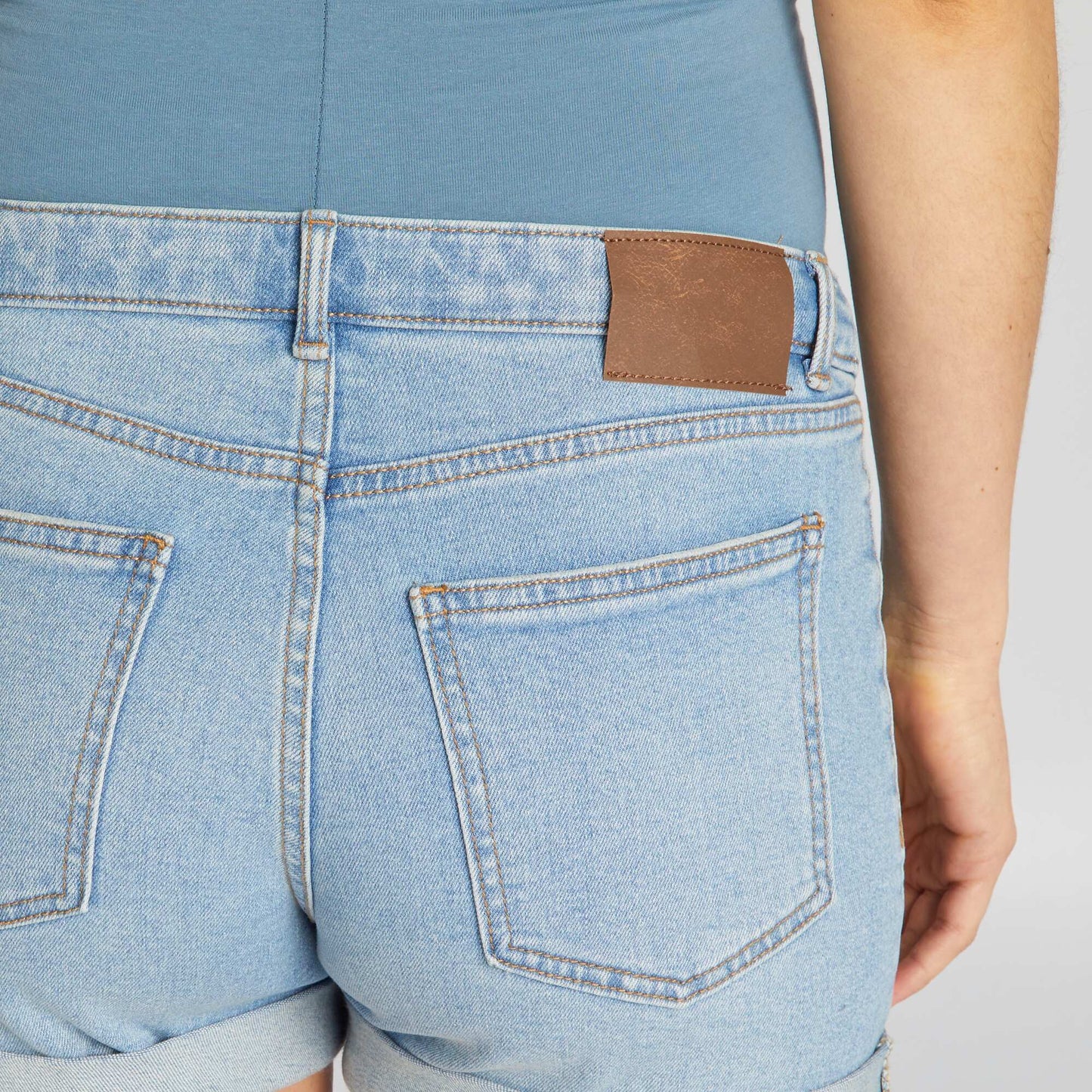 Denim maternity shorts BLUE