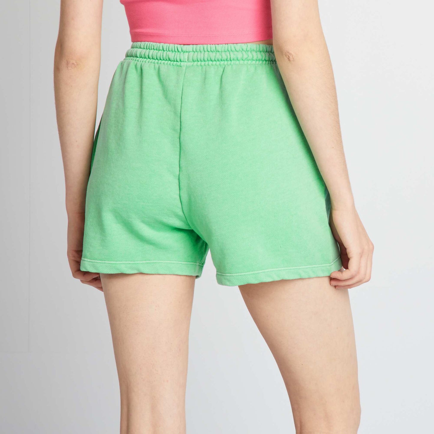 Lightweight sweatshirt fabric shorts GREEN