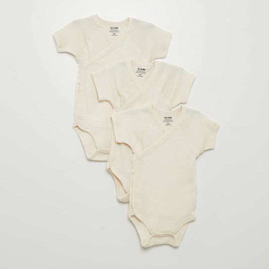 Pack of 3 undyed bodysuits BEIGE