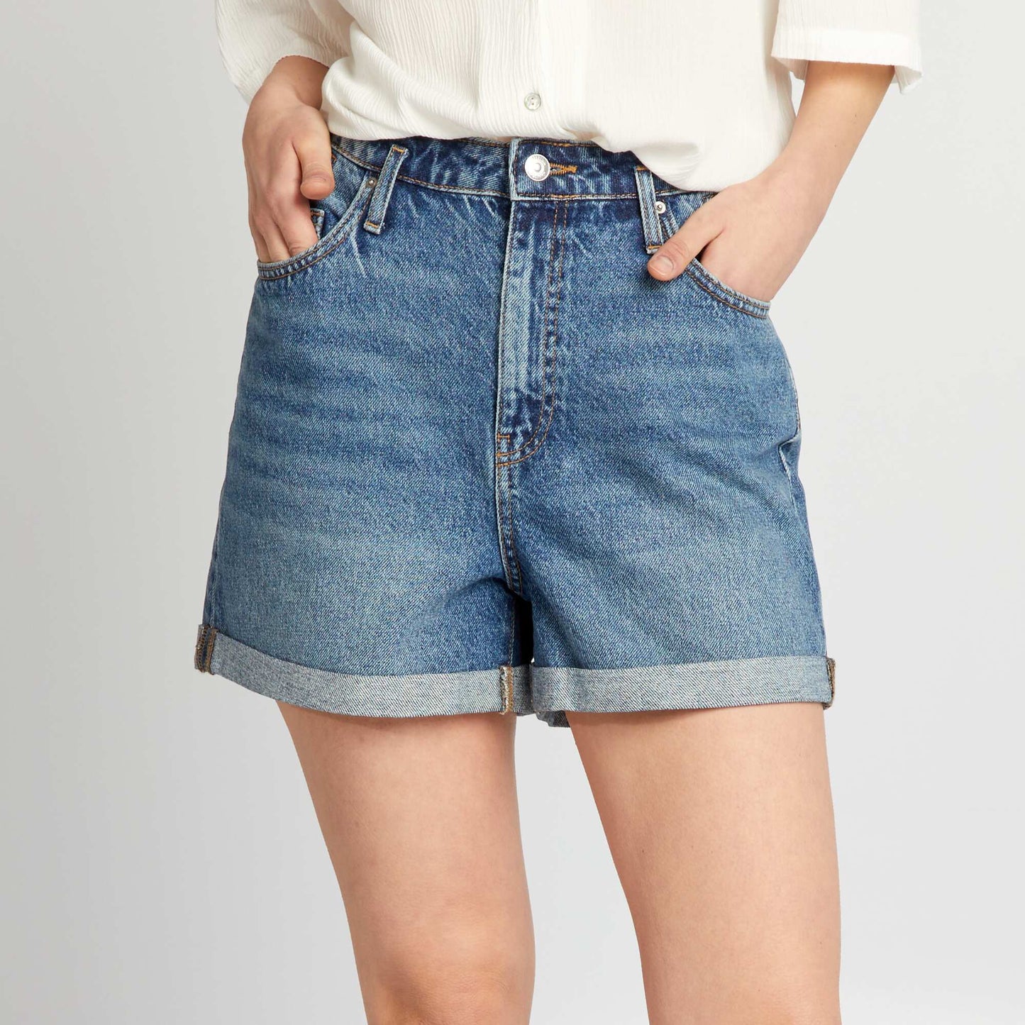 Denim shorts BLUE