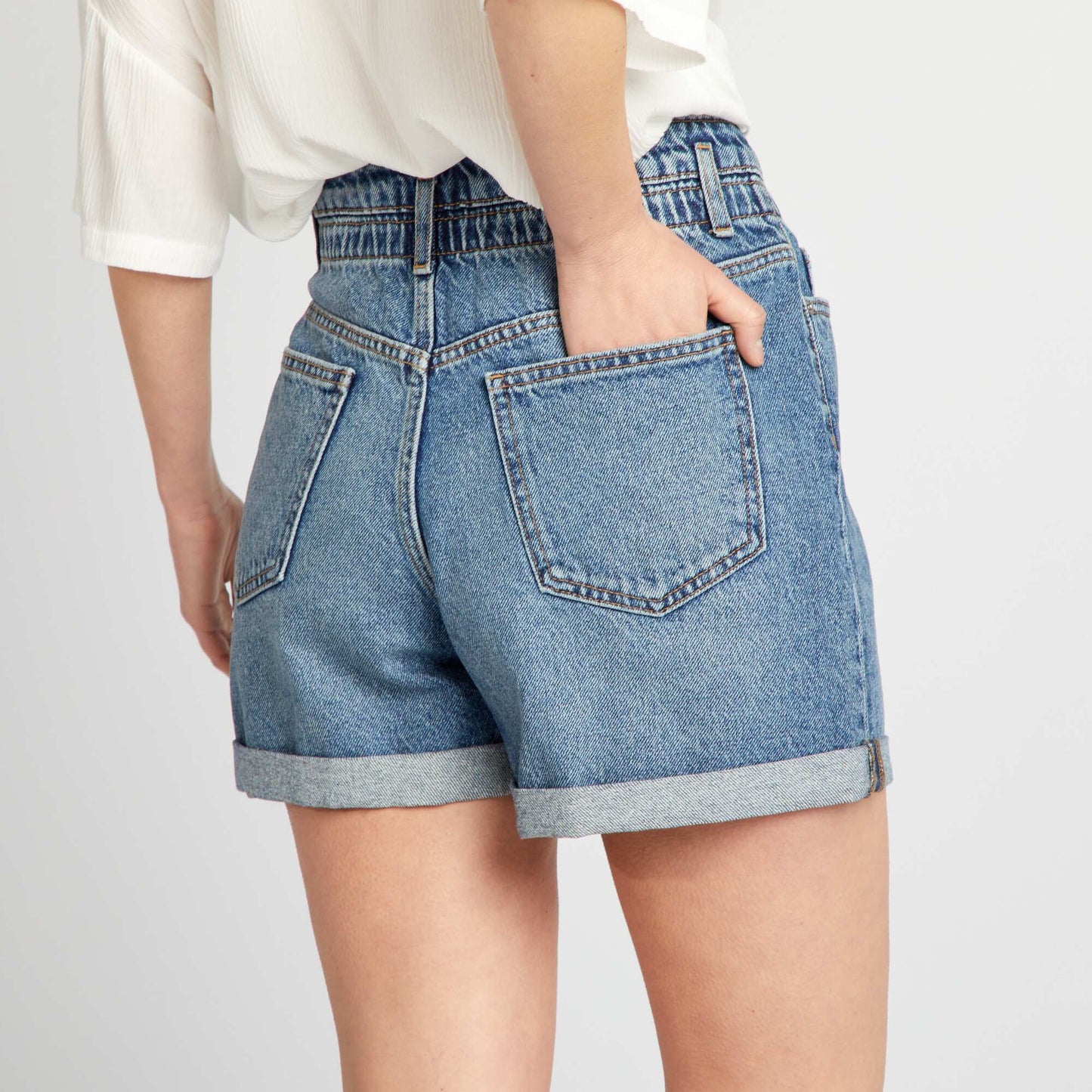 Denim shorts BLUE