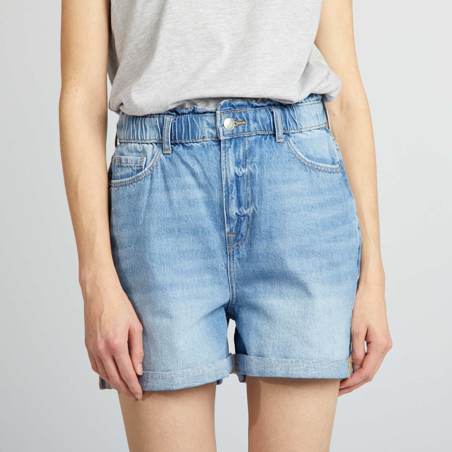 Denim shorts BLUE