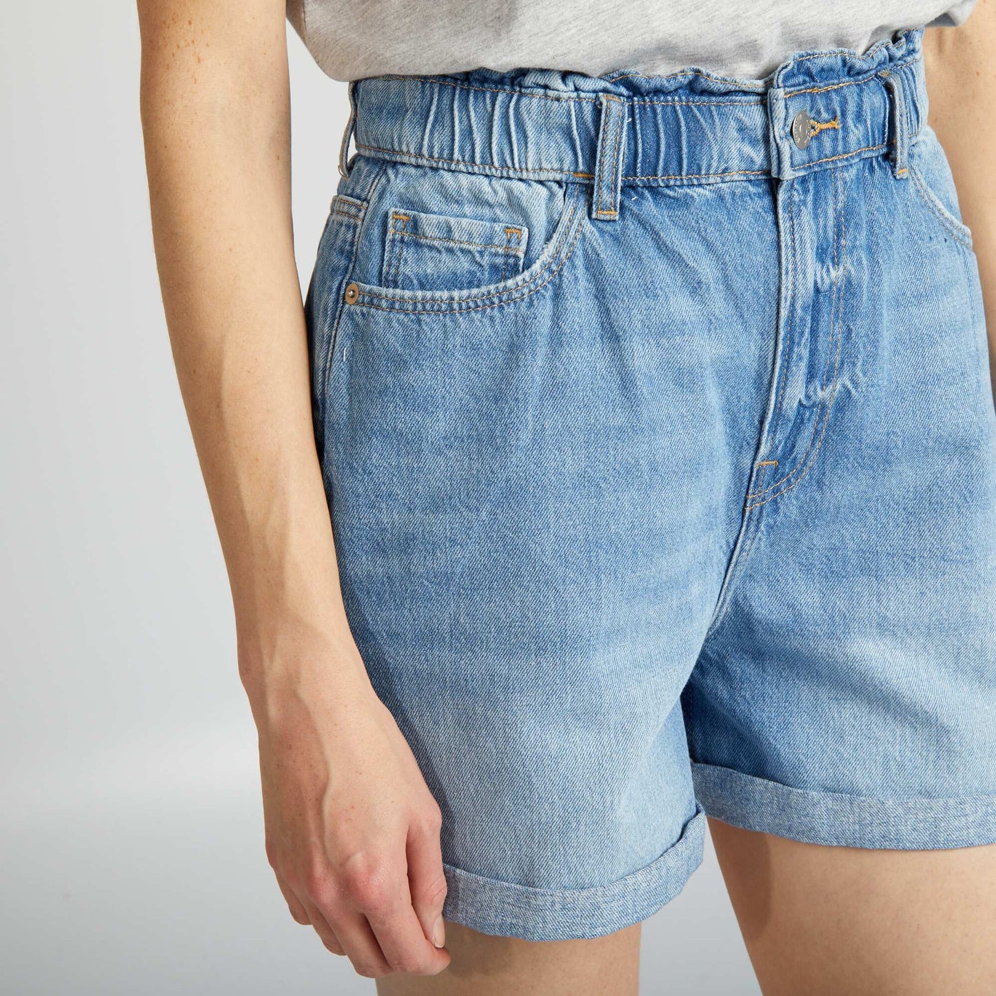 Denim shorts BLUE