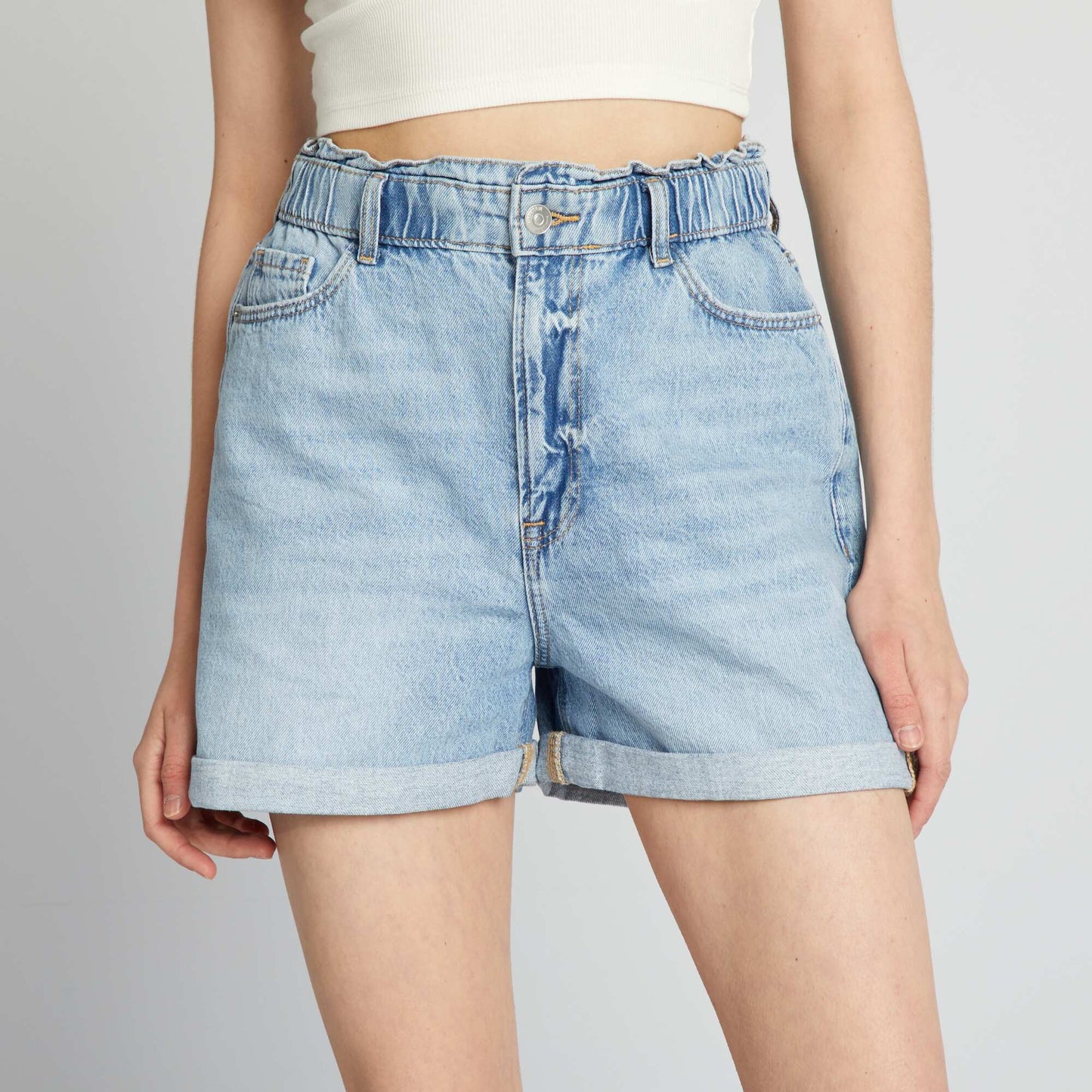 Denim shorts BLUE