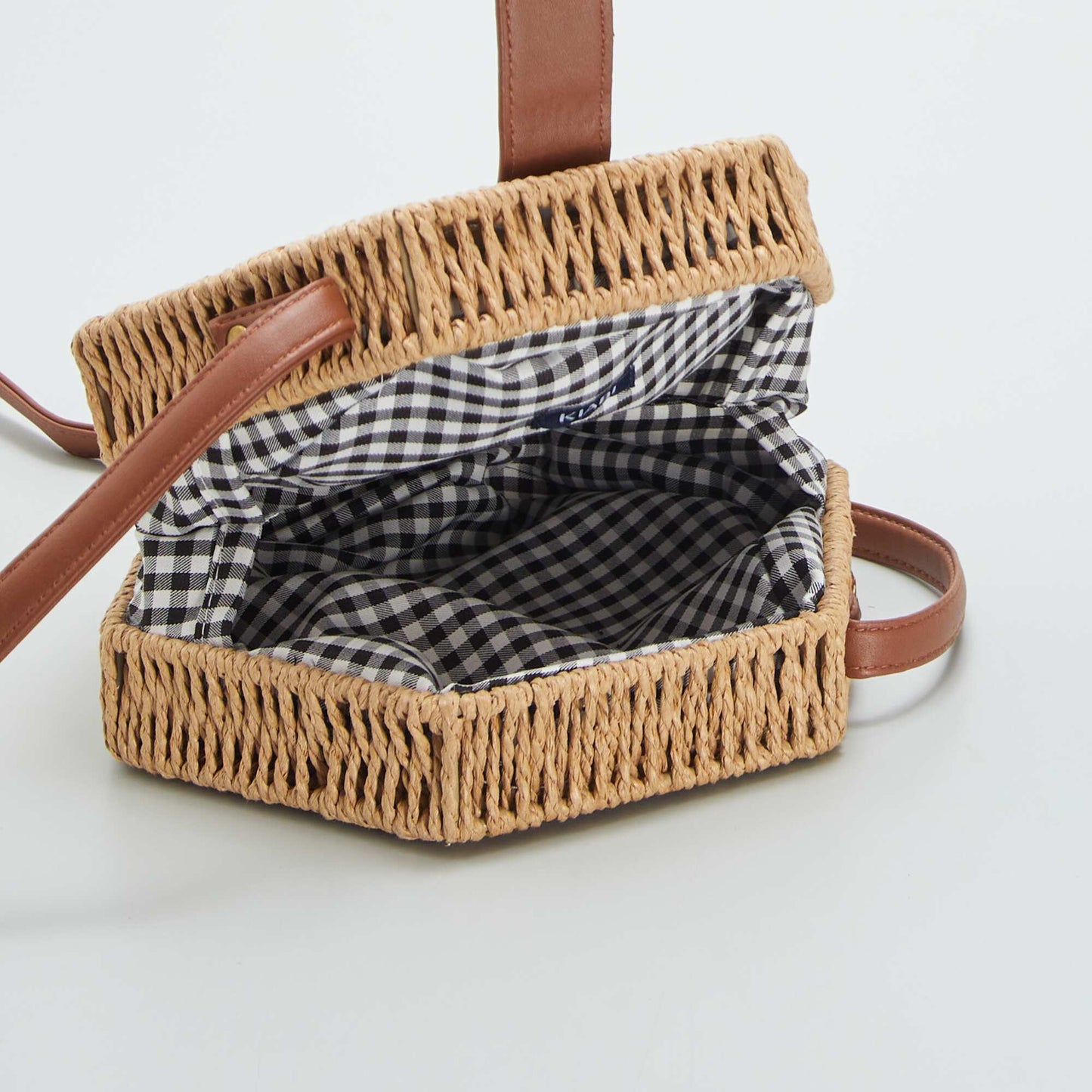 Hexagonal basket bag BEIGE