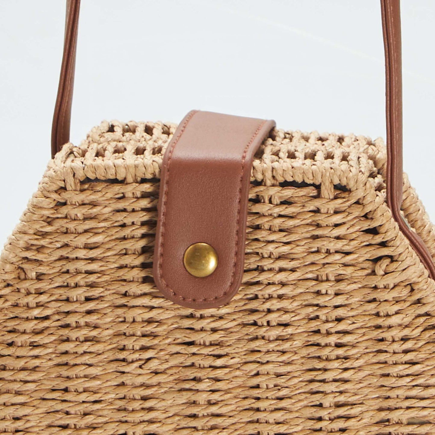 Hexagonal basket bag BEIGE