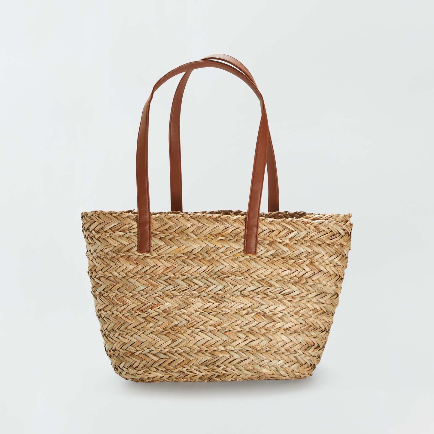 Straw tote BROWN